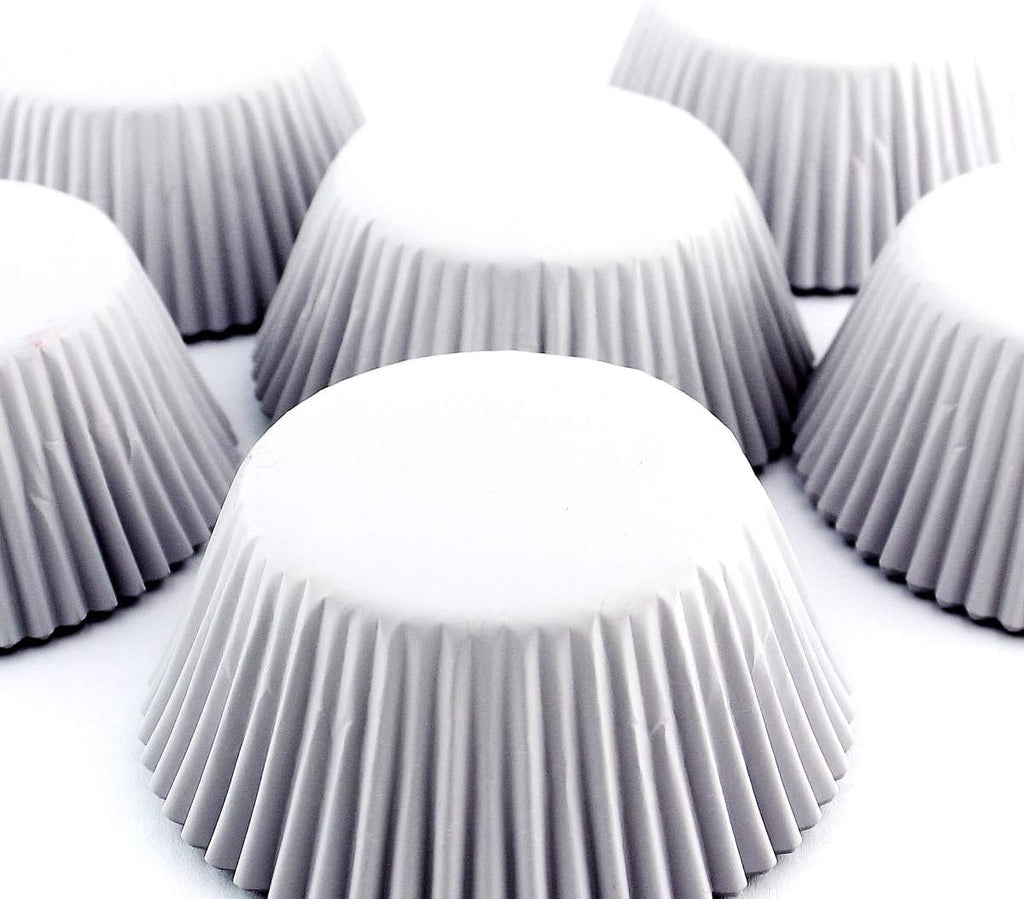 Eoonfirst Light Gray Foil Cupcake Case Liners Baking Muffin Paper Cups 198 Pcs