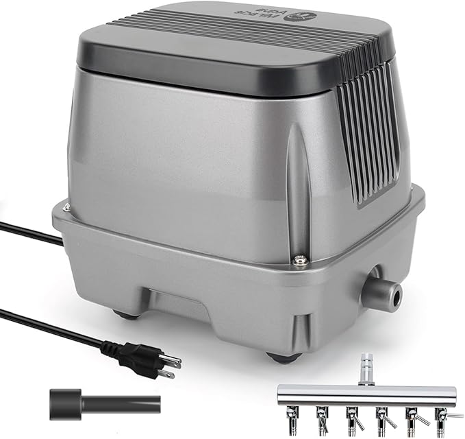 AquaMiracle Linear Air Pump ZP-40/ZP-60/ZP-100/ZP-200 for Pond Aeration, 635/950/1600/4000GPH Septic Air Pump Pond Aerators for Outdoor Ponds, Waste Treatment, Aquarium, Fish Farm, Seafood Restaurant-PawvioPets