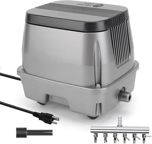 AquaMiracle Linear Air Pump ZP-40/ZP-60/ZP-100/ZP-200 for Pond Aeration, 635/950/1600/4000GPH Septic Air Pump Pond Aerators for Outdoor Ponds, Waste Treatment, Aquarium, Fish Farm, Seafood Restaurant-PawvioPets