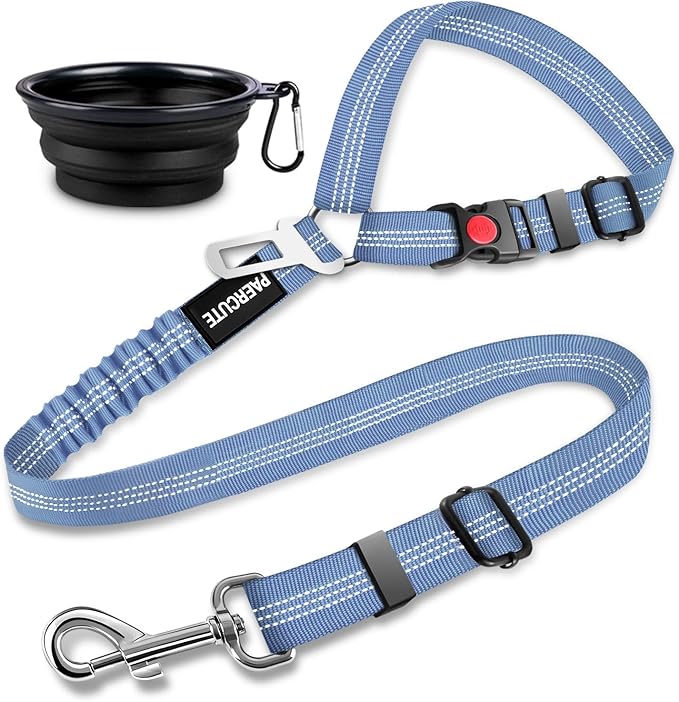 2 Piece Set Dog Seat Belt Retractable Dog Car Seatbelts Adjustable Pet Seat Belt for Vehicle Headrest Restraint Adjustable Heavy Duty & Elastic & Durable Car Harness for Dog-PawvioPets