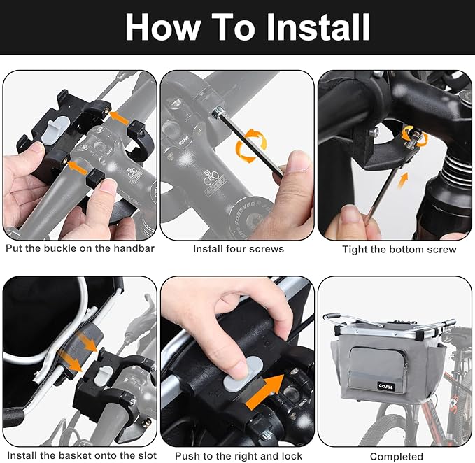 COFIT Detachable Bike Basket, Multi-Purpose Bicycle Handlebar Basket for Pet, Shopping, Commuter, Camping and Outdoor-PawvioPets