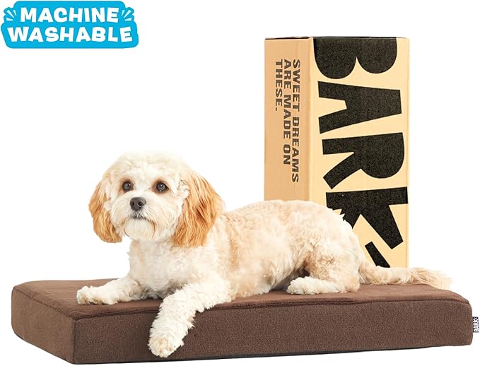 Barkbox Orthopedic Dog Bed with Memory Foam, Premium Comfort for Dogs and Puppies, Dog Bed for Joint Relief and Restful Sleep, Durable and Easy to Clean - Espresso, Medium-PawvioPets