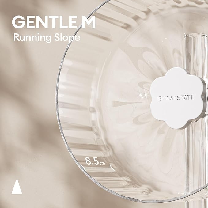 BUCATSTATE Hamster Exercise Wheel 8.2", Upgraded Super-Silent Spinner Hamster Running Wheels with Adjustable Base & Rust-roof Bearing for Dwarf Syrian Hamster Gerbils Rats-PawvioPets