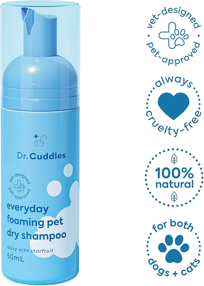 Foaming Dog Dry Shampoo, Travel Size Waterless Dog Shampoo No Rinse, Waterless Cat Shampoo, Natural Botanicals & Deodorant for Dogs & Cats, Vet Formulated, Cleans & Conditions, Summer Pawty Pack of 6-PawvioPets