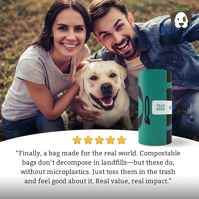 Doggy Do Good Next Pet Waste Bags for Dog Poop, Landfill Friendly, Recycled Plastic, Unscented, Leakproof, Strong, Thick, Earth Friendly, 240 Count-PawvioPets