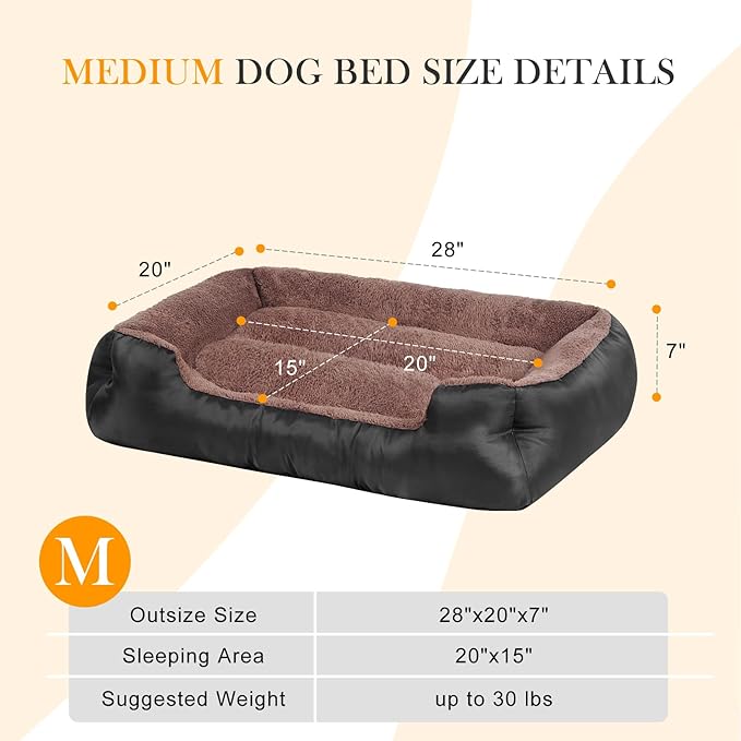 Dog Beds for Small Dogs, Soft Breathable Pet Bed Machine Washable, Small Dog Bed with Non-Slip Bottom-PawvioPets