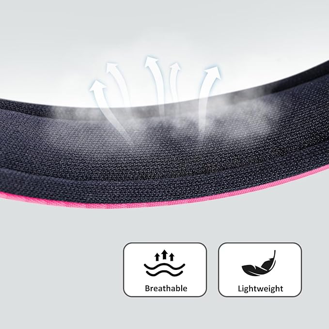 Didog Soft Padded Dog Collars for Medium Dogs, Lightweight and Breathable Pink Dog Collar with Metal Buckle, Pink, L-PawvioPets