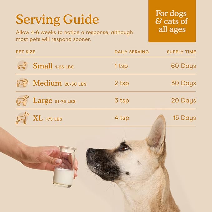 Fera Pets Immune Goat Milk for Dogs & Cats with Colostrum, Organic Turkey Tail Mushroom, & Probiotics - Improves Immune Response - for Picky Eaters - Powder - 60 TSP-PawvioPets