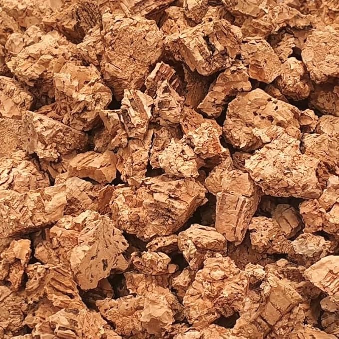 Cork Bark Nuggets (3/8"- 3/4") - Cork Bits (10-20mm) - Natural Cork Bits for Orchids, Air Plants, Reptiles & Terrariums (5 quarts)-PawvioPets
