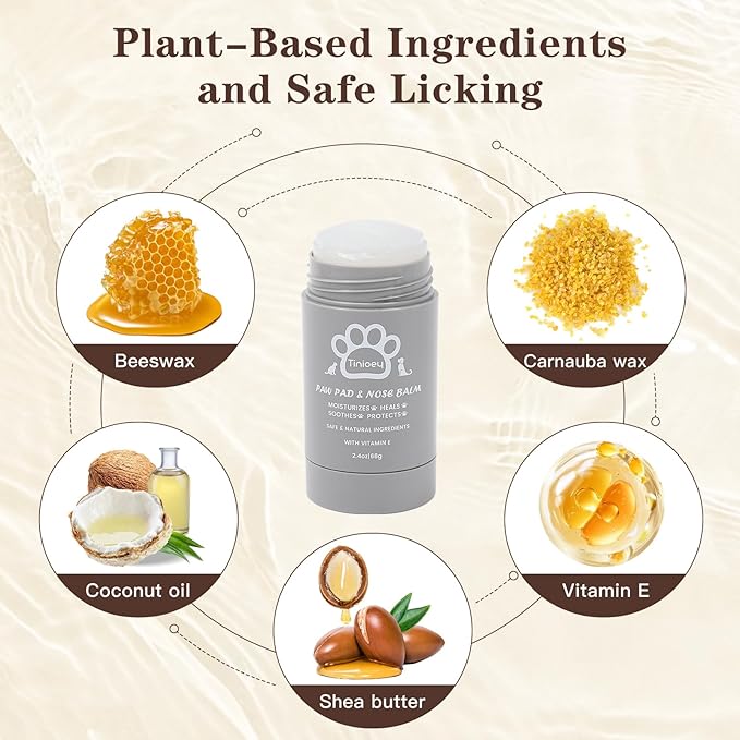 Cat Dog Paw Pad Balm Stick (2.4 oz) | Natural Lick Safe Dog Paw Blam Protector, Soother & Moisturizer for Cracked Dry & Damaged Paws, Nose & Elbows | Snout Soother for Dogs-PawvioPets