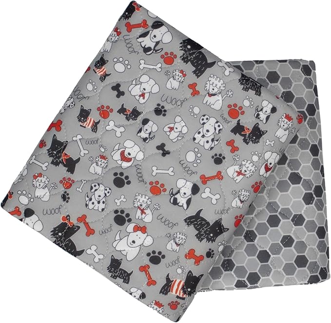 Caldwell's Pet Supply Co. 34x36 Washable Pee Pads for Dogs, Reusable Puppy Potty Mat, Whelping Rug, Waterproof Rug for Dog, Medium (Set of 2)-PawvioPets