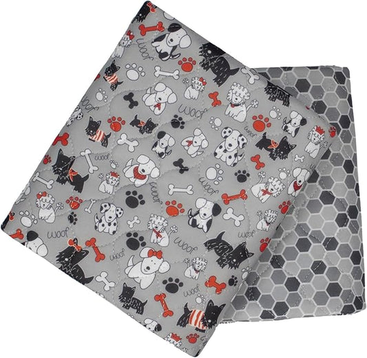 Caldwell's Pet Supply Co. 34x36 Washable Pee Pads for Dogs, Reusable Puppy Potty Mat, Whelping Rug, Waterproof Rug for Dog, Medium (Set of 2)-PawvioPets