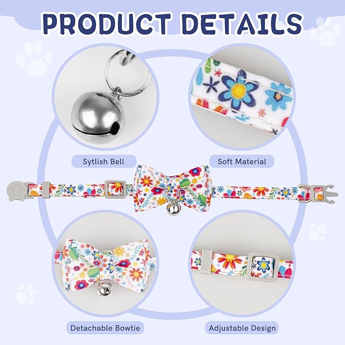 Cat Cone Collar Soft, Adjustable Protective Cats Neck Recovery Cones After Surgery-PawvioPets