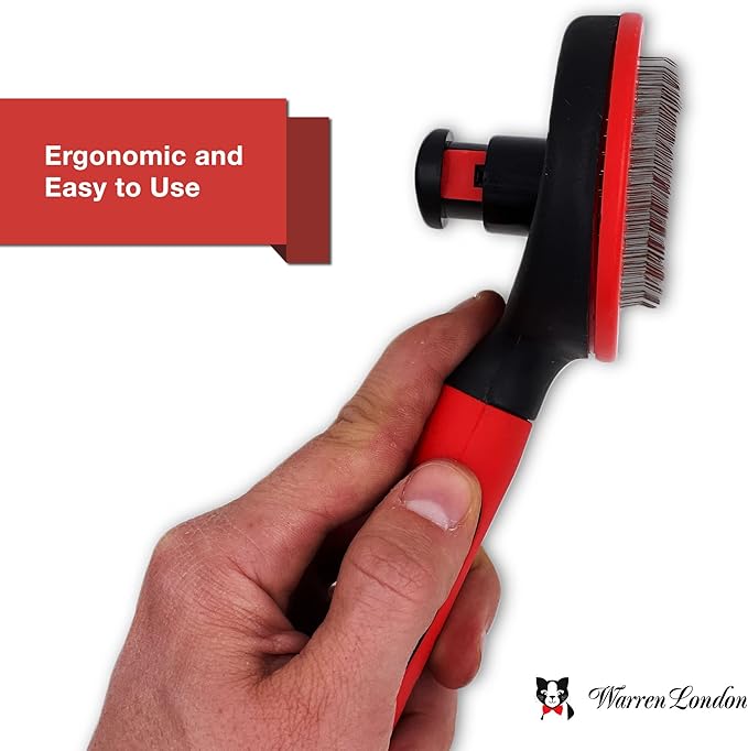 Warren London Cat Detangler Spray Bundle with Pin Brush for Matted Hair | Leave in Conditioner Pet Detangling Spray That Demattes & Refreshes | 8oz w/Pin Brush-PawvioPets