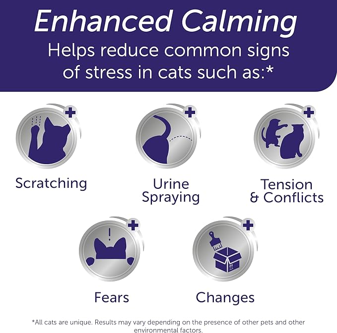 FELIWAY Optimum 6 x 30 Day Cat Calming Refills for Pheromone Diffuser, 6 x 48ml Value Pack - Helps Reduce Common Signs of Stress in Cats & Kittens, Enhanced Calming-PawvioPets