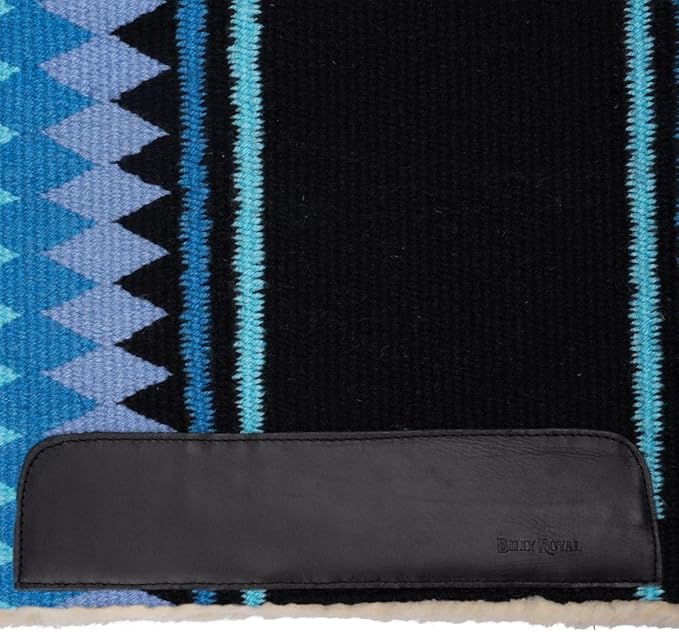 Fleece Bottom Contoured Saddle Pad - 34" x 40" | New Zealand Wool Top | 3/4" Felt Core | Contoured Fit | Hypoallergenic Fleece Lining | Weighs 8 lbs-PawvioPets