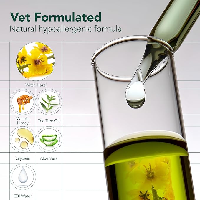 Dog Ear Cleaner Wipes - Dog Ear Infection Treatment Fast Relief from Ear Itching and Inflammation, Cat Ear Wipes Gently Remove Ear Wax Debris and Smelly (100 Pcs, Unscented)-PawvioPets