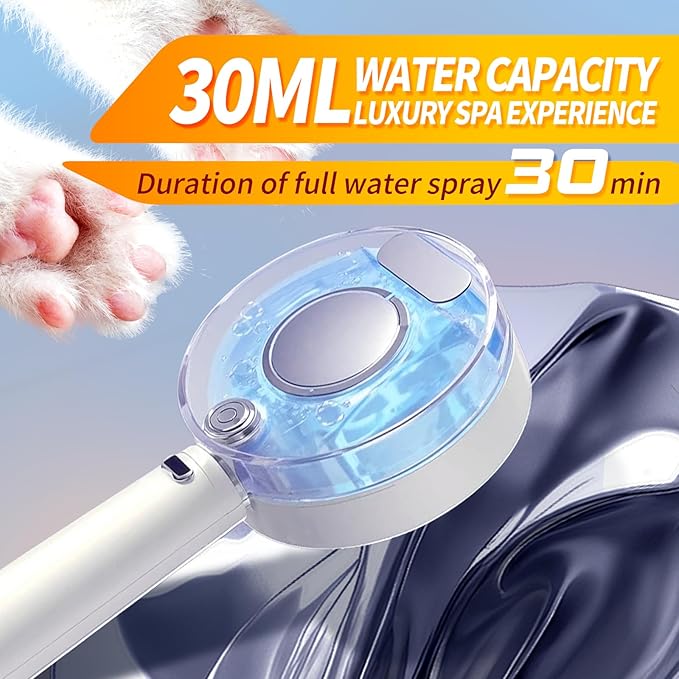 3 in 1 Cat Steam Brush, Self-Cleaning Anti-Static Pet Spray Hair Removal Comb for Cats with Release Button and Tank, Rechargeable Steam Brush for Shedding, Massage and Cleaning-PawvioPets