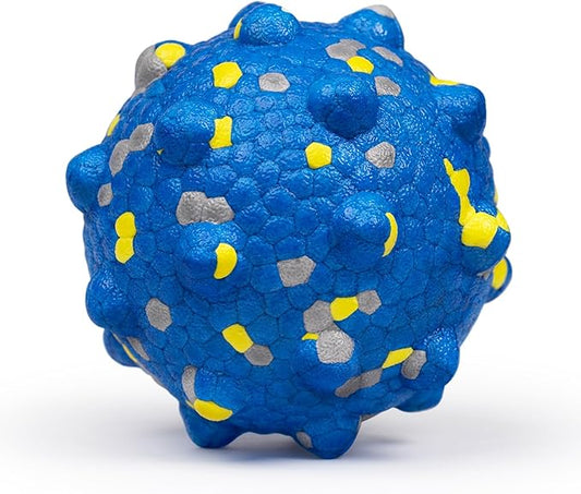 3.7'' Dog Balls for Dogs Aggressive Chewers Indestructible Tennis Durable Bouncy Interactive Dog Toy for Fetch Game Floating Balls (Blue Large)-PawvioPets