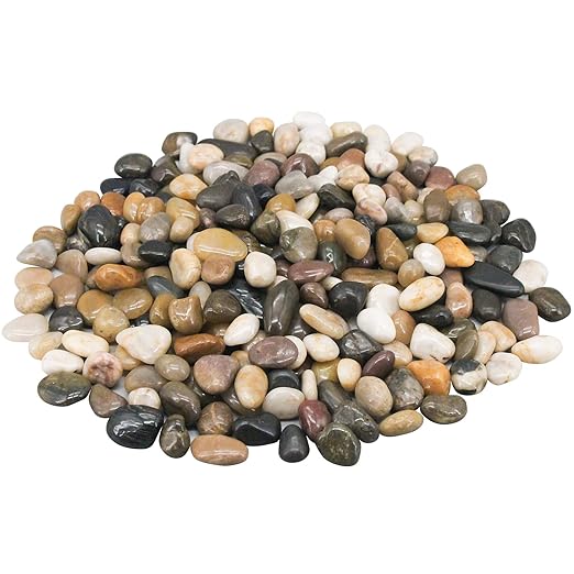 Decorative Rocks for Potted Plants,Virekm River Rocks, Decorative Ornamental Pebbles,Garden Landscaping Stones Gravel Filler for Home Decoration Flower Bed Fish Tank Plants Vases Succulents (5 Pounds)-PawvioPets