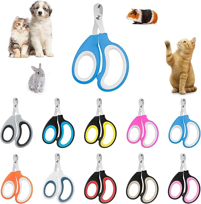20 Pcs Cat Nail Clipper Bulk Kitten Claw Trimmer Pet Nail Cutter Claw Care for Cats, Kittens, Bunny, Puppy, Rabbit, Gatos, and More-PawvioPets