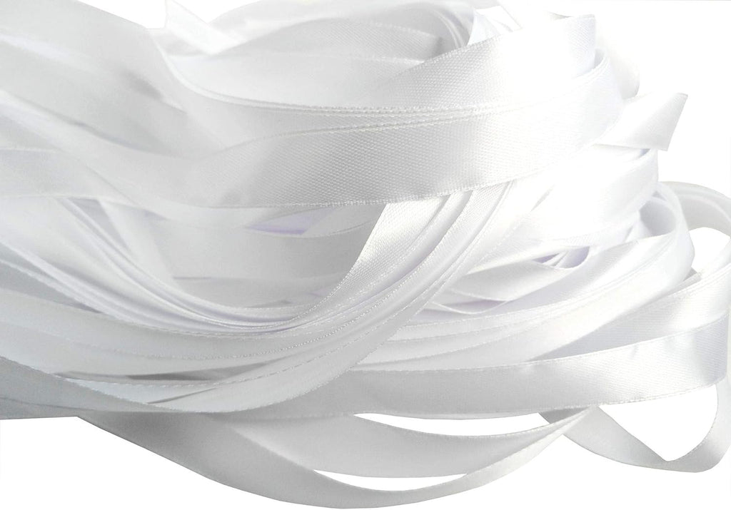 50PCS Ribbon Wands with Triple Ribbon and Silver Bell Party Wand Party Favors Streamers Ribbon Sticks Magic Fairy Wands for Wedding Decors