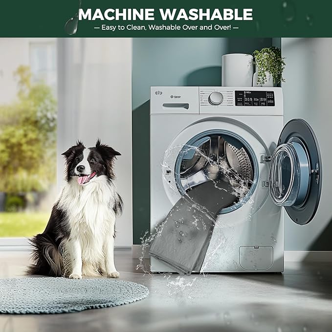 FXW Washable Pee Pads for Dogs, Puppy Pads with Super Absorbent, Specifically Designed for Potty Training, 35" Square, Gray, 4 Packs-PawvioPets