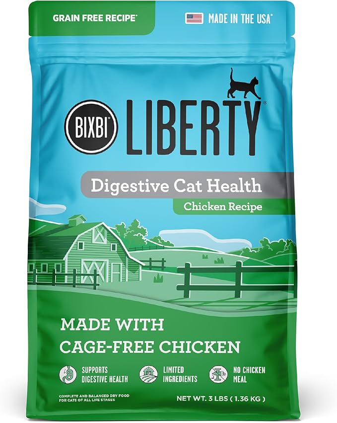 BIXBI Liberty Dry Food Digestive Cat Health Chicken Recipe, 3lb-PawvioPets