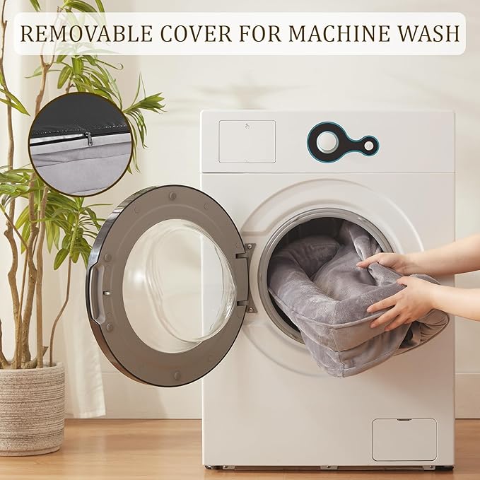 Bedfolks Orthopedic Dog Bed, Waterproof Dog Sofa Bed for Small Dogs & Cats, Egg Foam Pet Couch Bed with Removable Washable Cover and Nonslip Bottom, Light Grey-PawvioPets