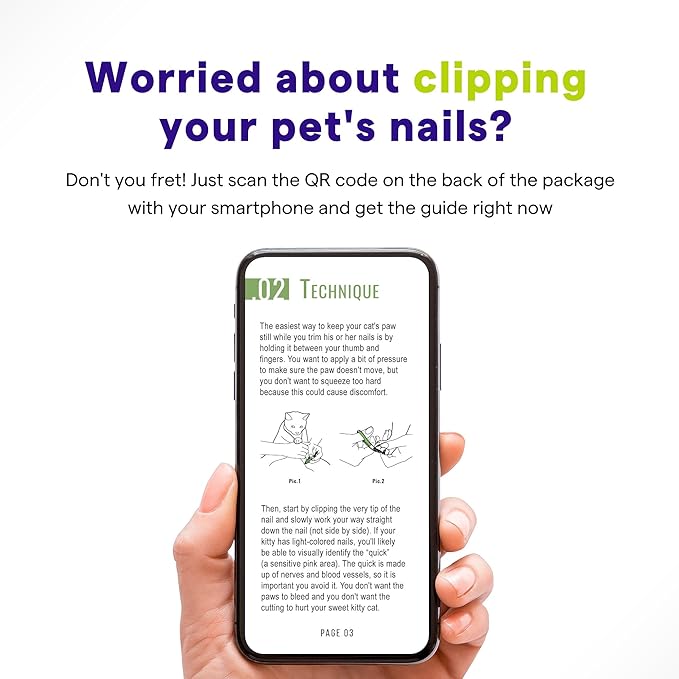 Dog Nail Clippers with Safety Guard - Pet Nail Clippers for Medium and Small Breed - Protective Nail Cutter, Safe Claw Trimmer, Ergonomic Toenail Scissors - Ebook Guide-PawvioPets
