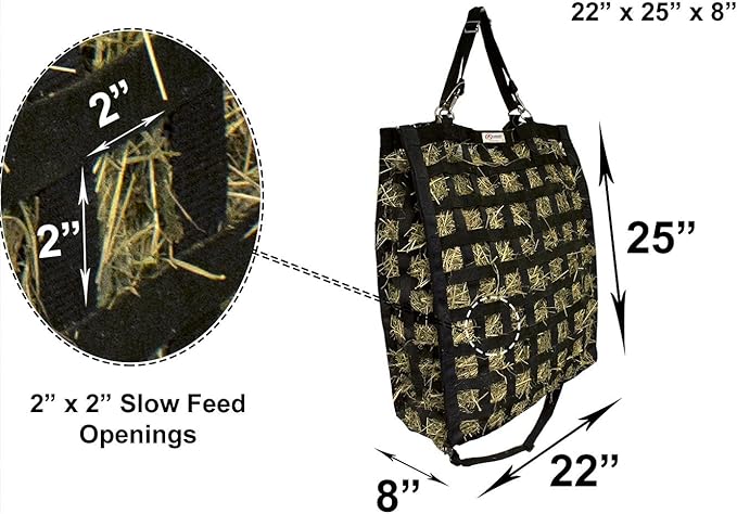 Derby Originals Superior Slow Feeder Horse Hay Bag with Super Tough Bottom and 1 Year Warranty-PawvioPets