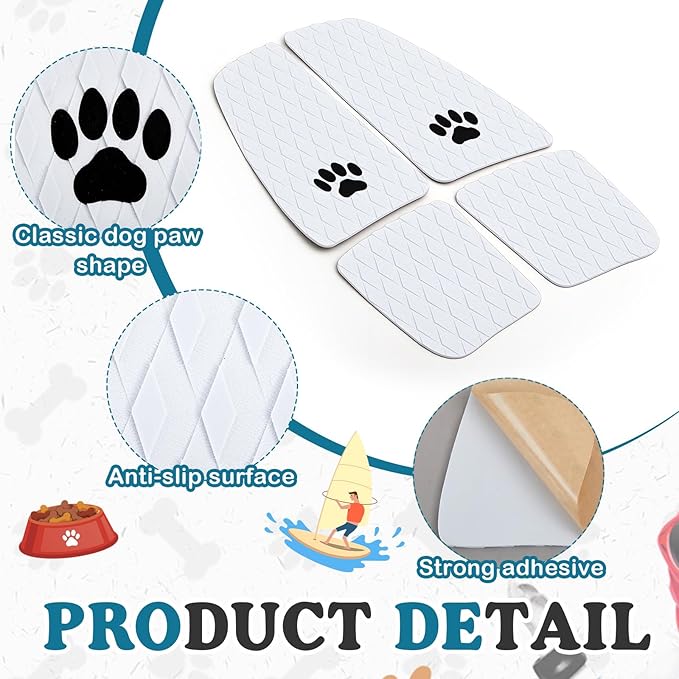 Dog Traction Pad Dog Paddle Board Kayak Accessories 21.2 x 15.3 Inch Non Slip Deck Grip Mat Surfboard Traction Good Grip EVA Foams for SUP Skimboard Paddleboard Surfboard-PawvioPets