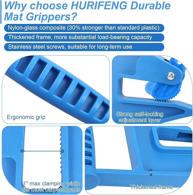 2-Pack Heavy Duty Mat Grippers – Stall Mat Movers for Horse Barn, Gym, Trailer & Rubber Flooring – Ergonomic Mat Puller for Easy Lifting & Moving – Durable, Non-Slip Handles for Secure Grip-PawvioPets