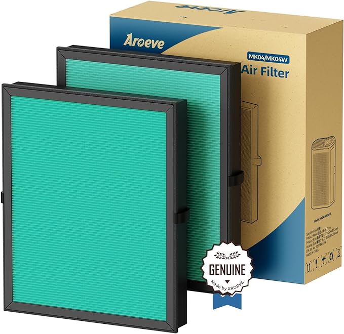 AROEVE MK04 Air Filter Replacement 4-in-1 Filter for Pollen Pet Dander Hair- Pet Dander Version(2 Pack)-PawvioPets