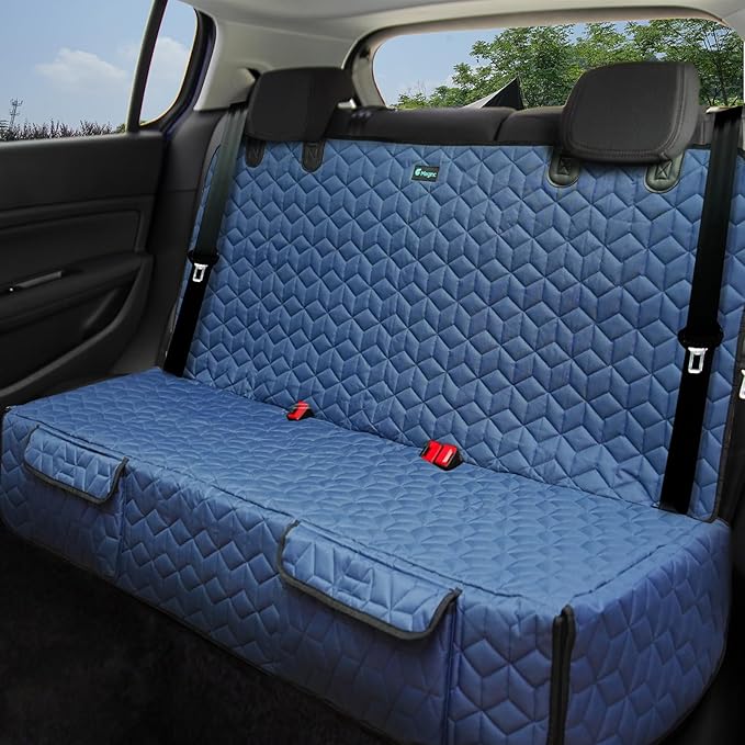 Dog Car Seat Covers for Back Seat, Heavy Duty Pet Bench Seat Covers for Trucks Waterproof Protector Back Seat Nonslip Dogs Car Seat Covers for Crew Cab/Ford F-Series/Ram 1500/Sierra/Silverado-PawvioPets