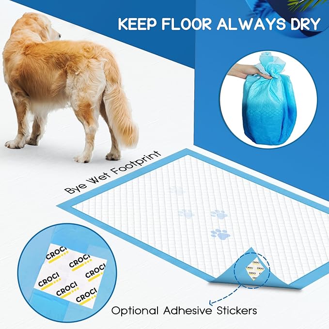 CROCI Dog Pee Pads 36x36in Extra Large, Wee Wee Pads for Dogs Super Absorbent Up to 10 Cups, Disposable (30 Counts)-PawvioPets
