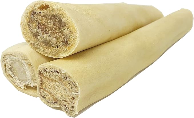 Amazing Dog Treats - Monster Thick Cow Tail Bone 6 Inch (13 oz - 6 to 7 Jumbo Pcs/Pack) - Sourced from Grass Fed Cattle - Sourced from Grass Fed Cattle - Long Lasting Dog Chew - Rawhide Alternative-PawvioPets