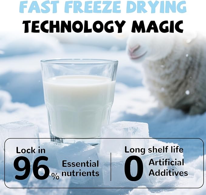 Freeze Dried Sheep Milk Yogurt Flavor, Gentle Sheep Milk Dog Treats for Sensitive Stomachs Puppies, 2.8 oz-PawvioPets