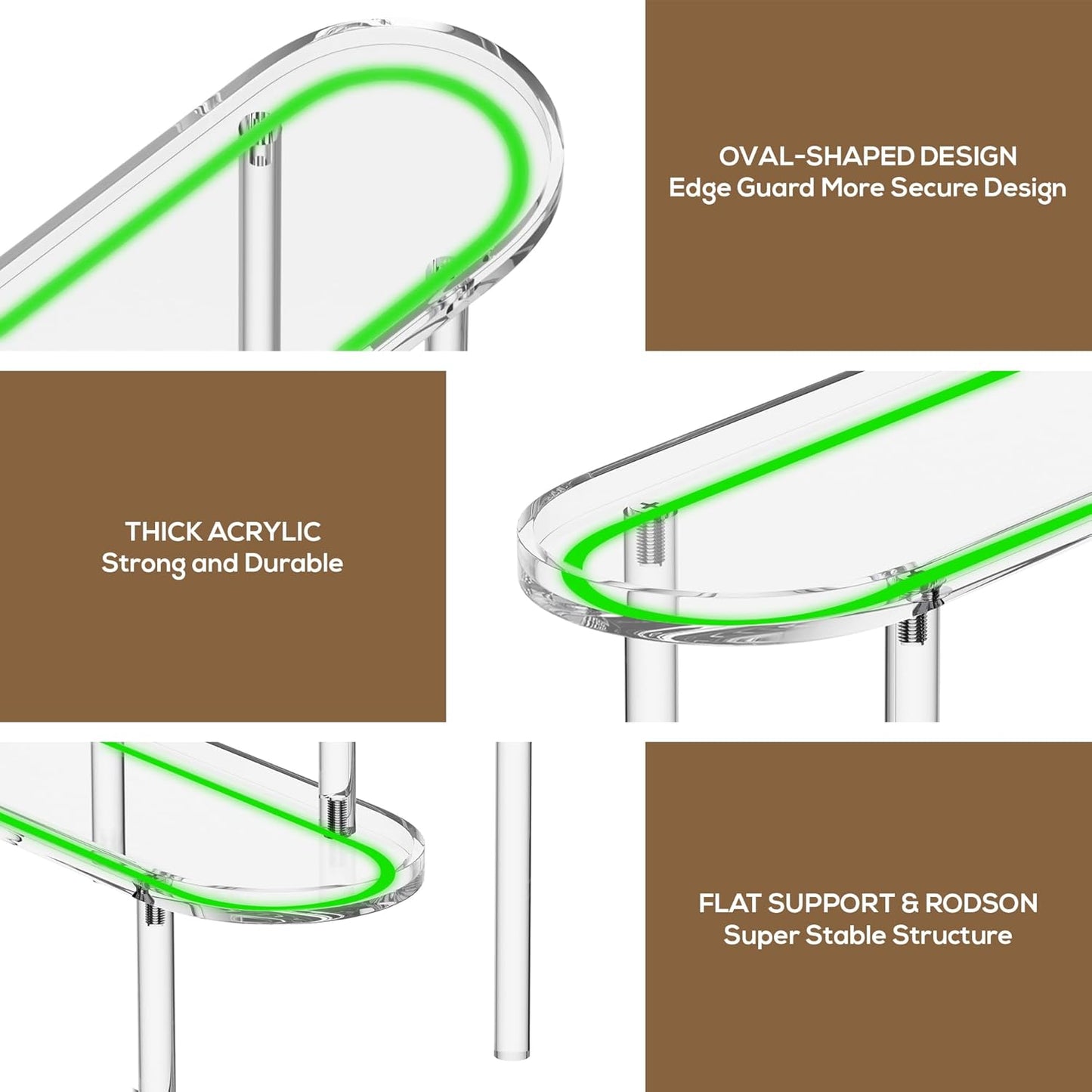 Acrylic Riser Display Shelf for 𝐚𝐦𝐢𝐢𝐛𝐨 Funko-POP Figures, Floating Shelves Display Ledge for Organizer and Decoration, Collectibles Display Stands Showcase, Glowing at night