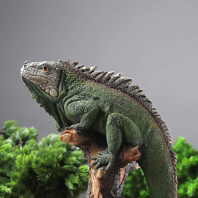 14 Inch Lizard Statue Resin Sculpture Decor Figurines for Home Decor Accents, Living Room Bedroom Office Decoration - Animal Sculptures Collection for Lizard Lovers-PawvioPets
