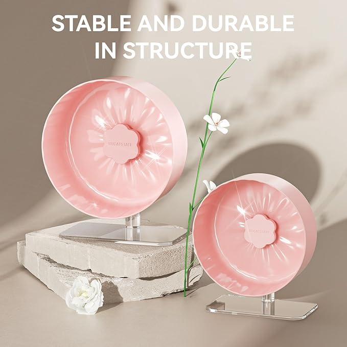 BUCATSTATE Hamster Exercise Wheel 10.2", Upgraded Super-Silent Spinner Hamster Running Wheels with Adjustable Base & Rust-roof Bearing for Dwarf Syrian Hamster Gerbils Rats-PawvioPets