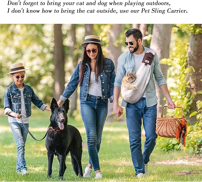 Dog Sling Carrier for Small Dogs - Front Dog Carrier with Adjustable Strap - Hands Free Pet Papoose Bag for Chest - Suitable for Puppy, Small Dogs, and Cats for Outdoor Travel,15 lbs-PawvioPets