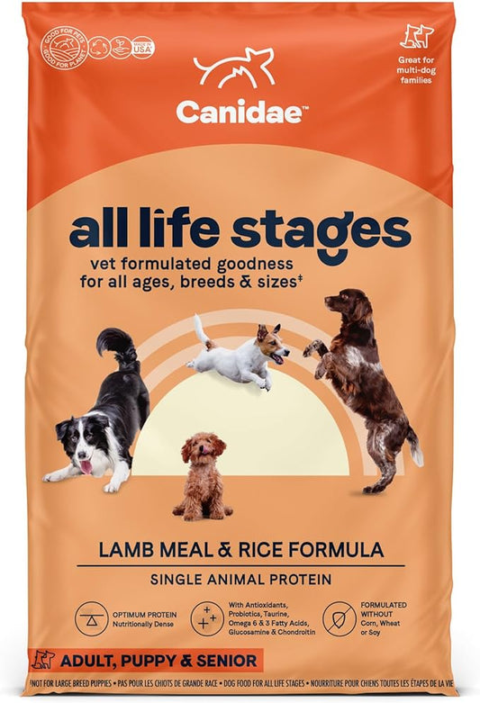 CANIDAE All Life Stages Lamb Meal & Rice Formula Dog Dry 27 Pound (Pack of 1)-PawvioPets