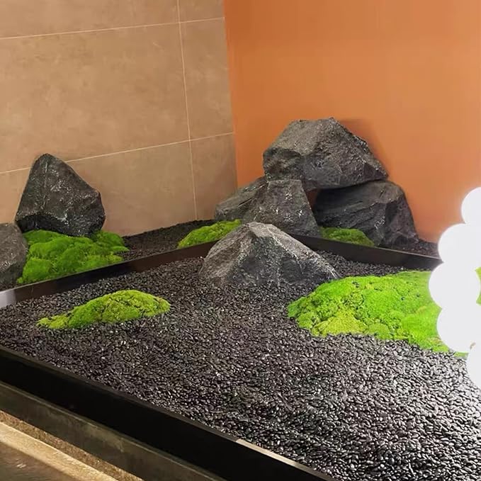 2 lbs Black Pebbles for Indoor Plants, 3/8 inch Decorative Rocks, Black River Rocks for Succulent Potted Plant, Vase, Aquarium, Landscaping and Outdoor Garden Rocks-PawvioPets