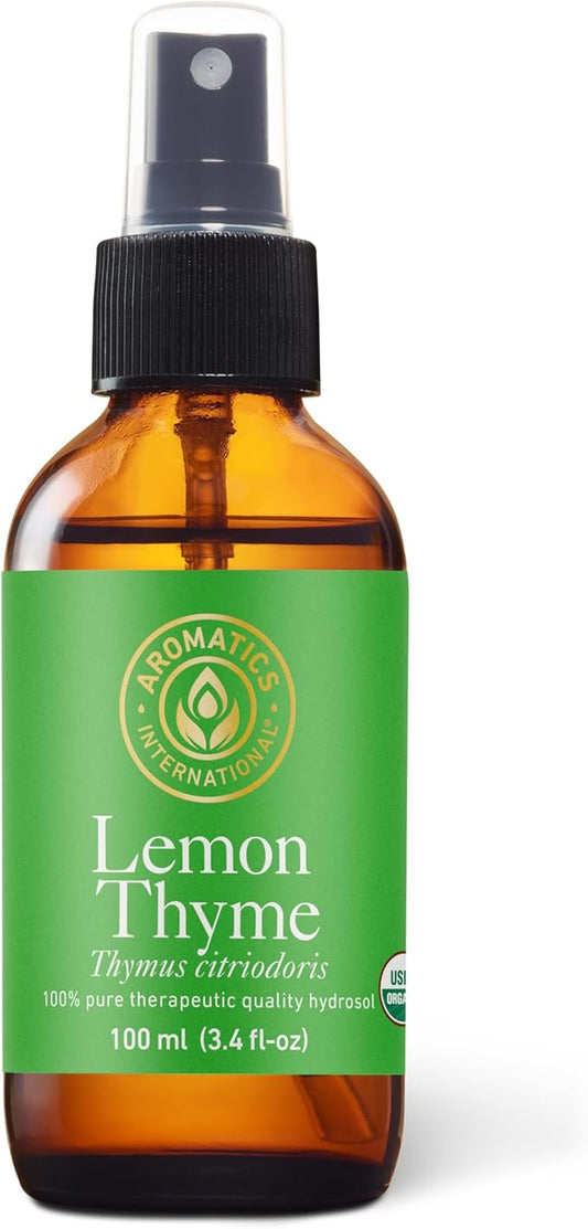 Aromatics International Lemon Thyme Hydrosol 100ml | Citrus-Herbal Aromatic Spray for Home Use-PawvioPets