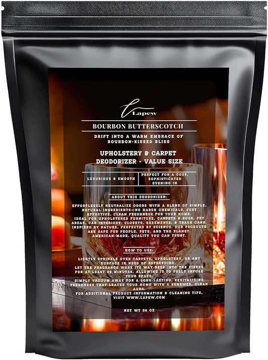 Bourbon & Butterscotch Carpet Freshener Powder Value Size 36 oz | Powerful Odor Eliminator for Home | Upholstery Deodorizer | Carpet Deodorizer | Pet Urine | Cat Litter Box-PawvioPets