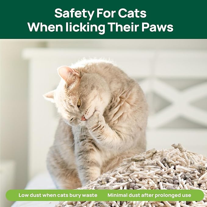 18lbs Mixed Tofu Cat Litter Clumping, Low Dust, Lightweight, Ultra Absorbent and Fast Drying, Natural Pea Husk Bentonite Kitty Litter (9lbs×2bags)-PawvioPets