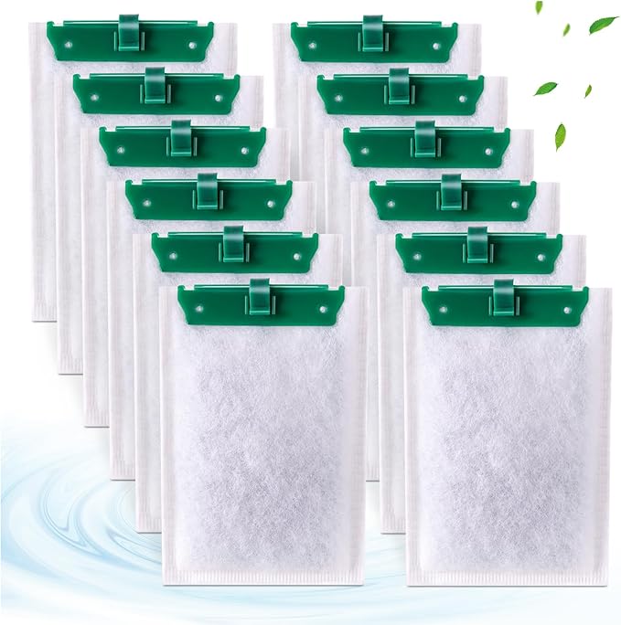 12-Count Medium Filter Cartridges Compatible with Tetra Whisper Bio-Bag Filters Medium Replacement Filter Cartridges for Whisper ReptoFilter and 10i IQ10 PF10 Power Filters -Ready to Use-PawvioPets