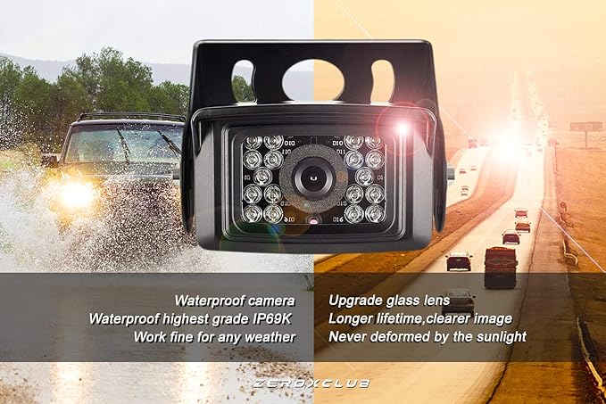 Digital Wireless Backup Camera System Kit, IP69 Waterproof Wireless Rear View Camera + 7’’ LCD Wireless Reverse Monitor for RV/Truck/Trailer/Bus/Camper/5th Wheel (W01-7 inch)-PawvioPets