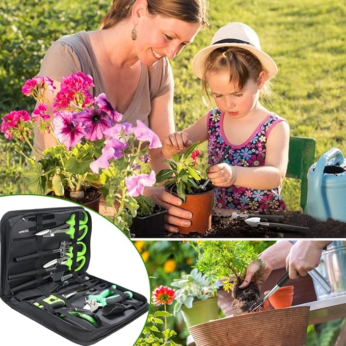Bonsai Tool Kit, 21 Pcs Gardening Tools Set Include Garden Pruning Shears, Plant Trimming Scissors, Training Wire, Succulent Tool, Leather Bag Storage, Gardening Gifts for Women, Plant Lovers-PawvioPets
